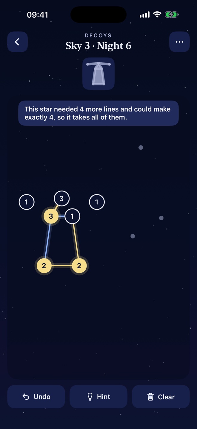 A hint explaining why a line is needed.