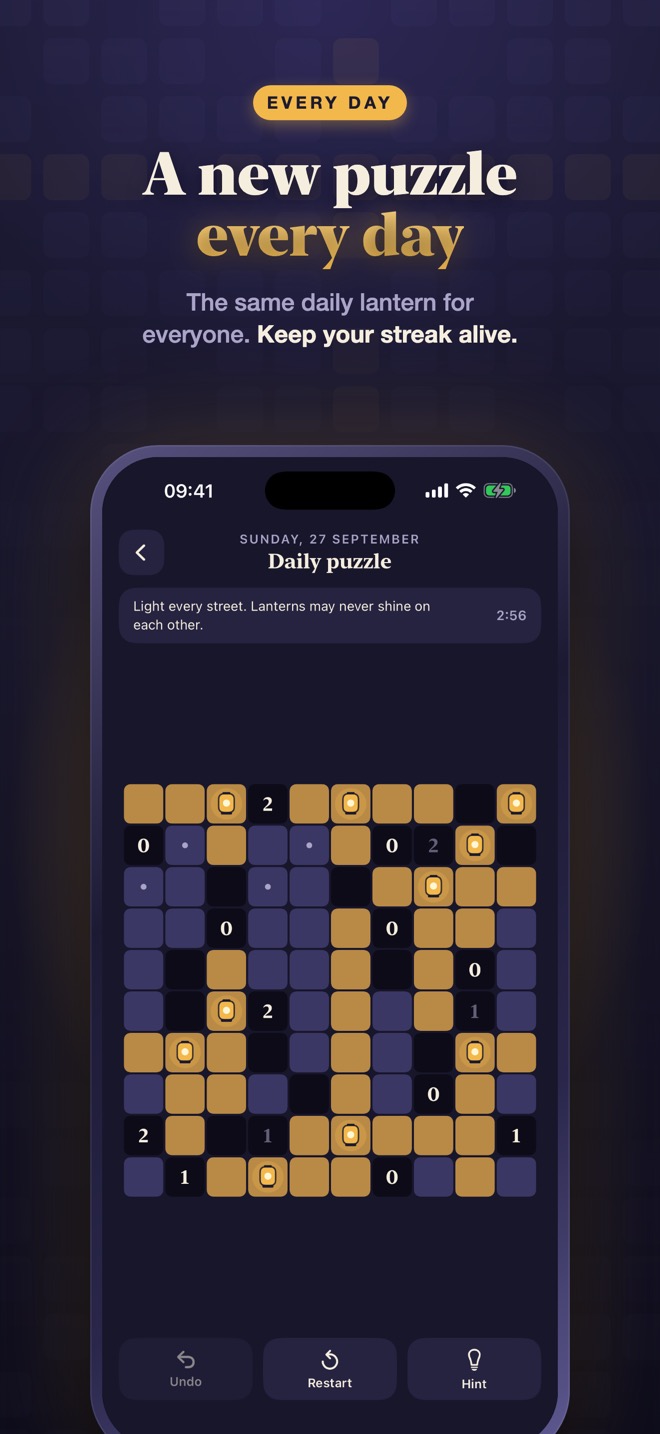 The Daily Lantern puzzle that everyone plays on the same day.